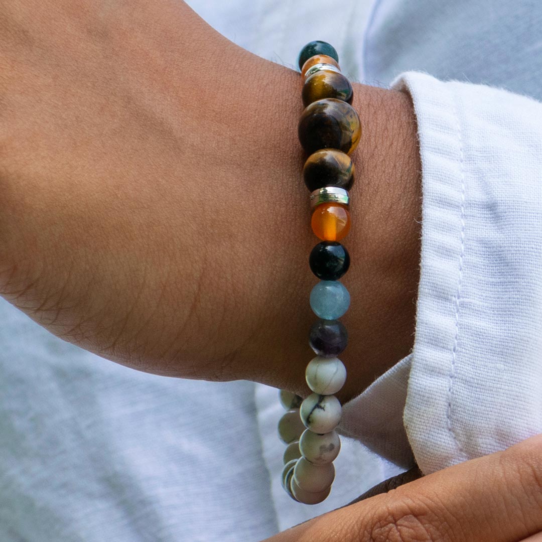 I am Nature Affirmation Bracelet with Lapis Lazuli to Help You Evolve