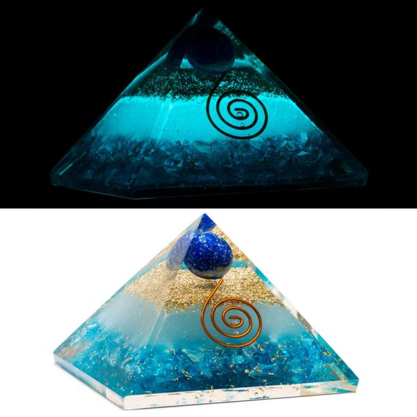 Divine Magic Blue Onyx Energy Generator Pyramid