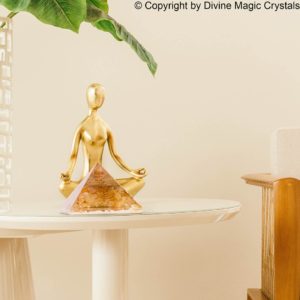 Divine Magic Wealth Attraction Crystal Pyramid for home decor